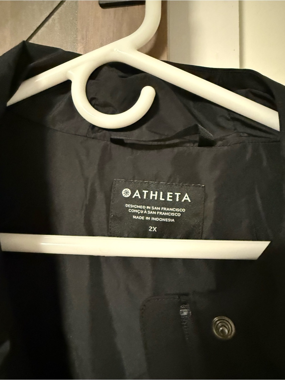 NWT Athleta Rainout Ridge Long Black Trench Size 2X
